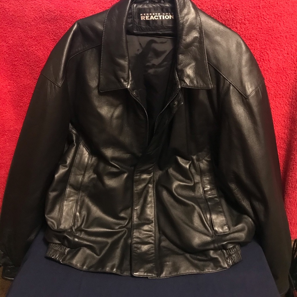 KENNETH COLE MENS LEATHER JACKET